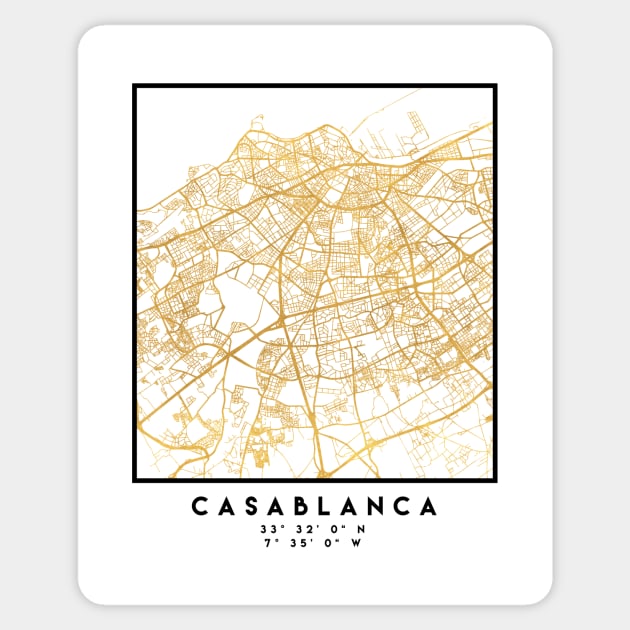 CASABLANCA MOROCCO CITY STREET MAP ART Sticker by deificusArt